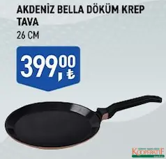 AKDENİZ BELLA DÖKÜM KREP TAVA 26 CM AKDENİZ BELLA DÖKÜM KREP TAVA 26 CM
